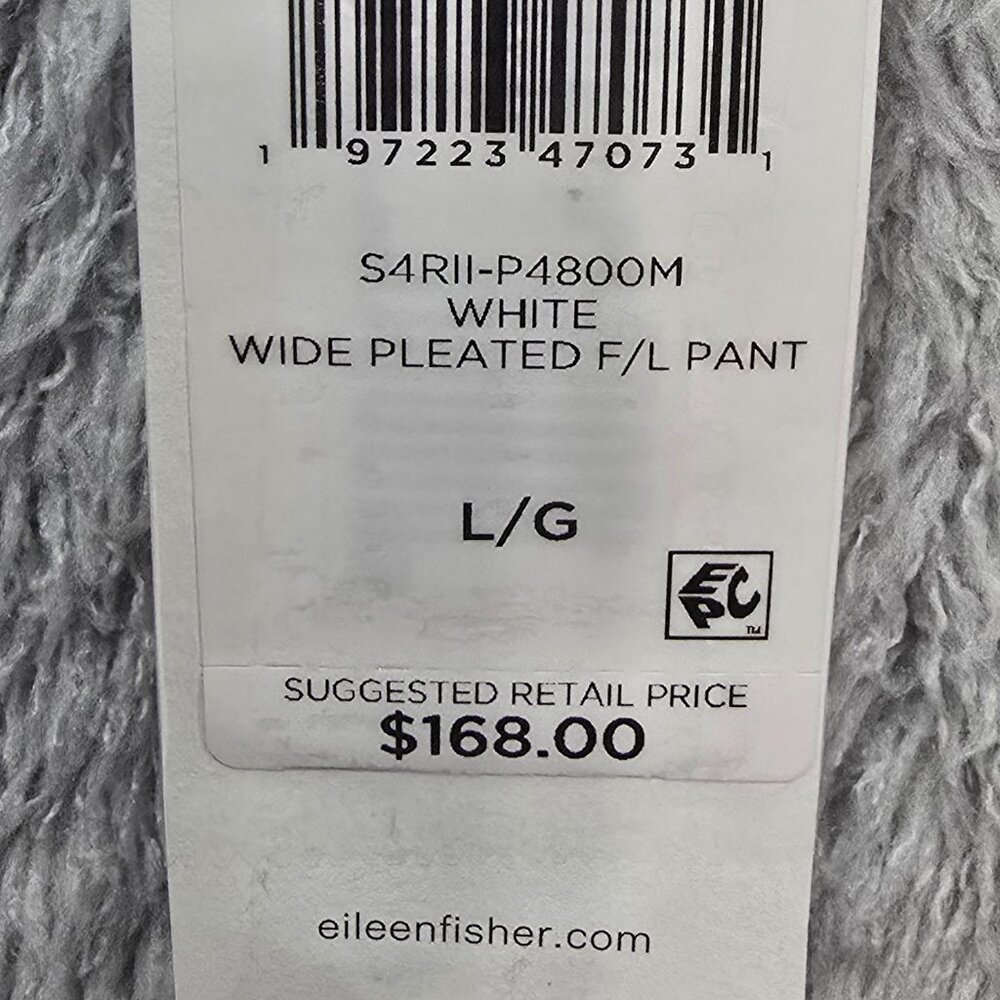 Eileen Fisher Wide Leg Pleated F/L Pant 100% Organic Linen Womens NWT NEW - Picture 11 of 12